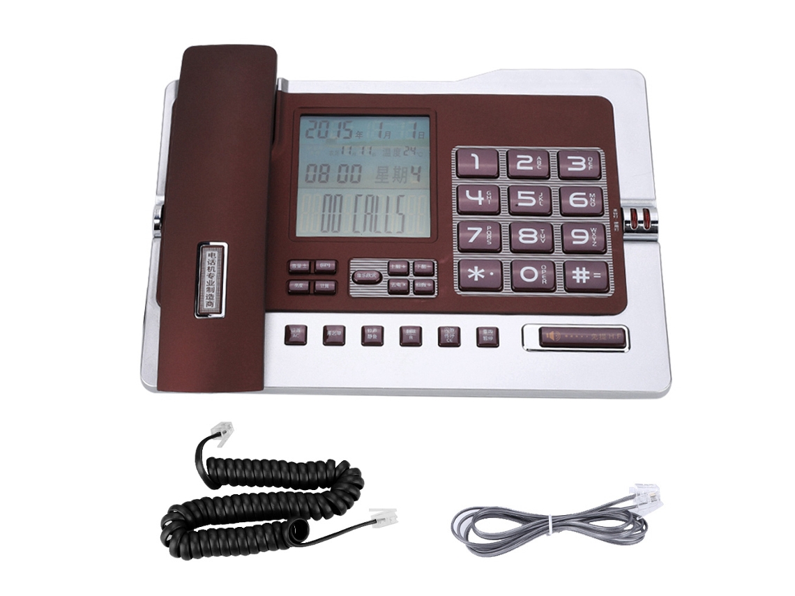 Telefone Fixo De Mesa Estilo Simples G026 Para Escritório Em Casa, Vermelho Slowmoose