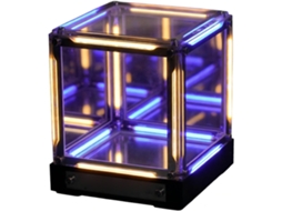 Luminária Cubo Infinito Asixxsix, Luminária Noturna Criativa 4d Com Infinite Space Abyss, Recarregável Por Usb C Com