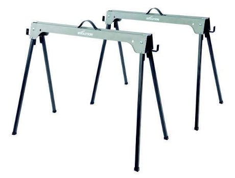 671503 Juego 2 Caballetes Plegables Tronzadoras/ingletadoras Evo