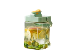 Dispenser De Água À Prova De Vazamento De 2,3 Litros Com Tampa E Bico Para Geladeira, Recipiente Para Bebidas Filtradas, Verde.