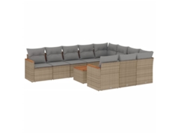 Garden Sofa Set, Garden Sofa Sets Vidaxl Bege Rattan / Vime (n/a)