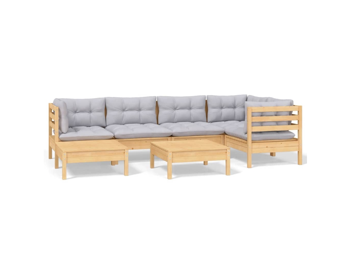 Garden Lounge Set, Garden Lounge Sets Vidaxl Cinzeto Madeira De Pinho (n/a)