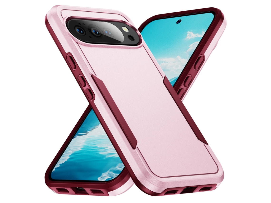 Capa À Prova De Choque Para Google Pixel 11 Pro (rosa Vermelho)