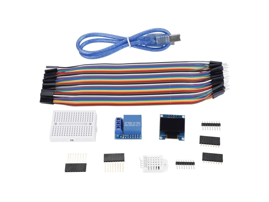 Laxiscreed Estação Meteo Iot Com Oled, Monitor De Temperatura, Humidade E Hora - Starter Kit