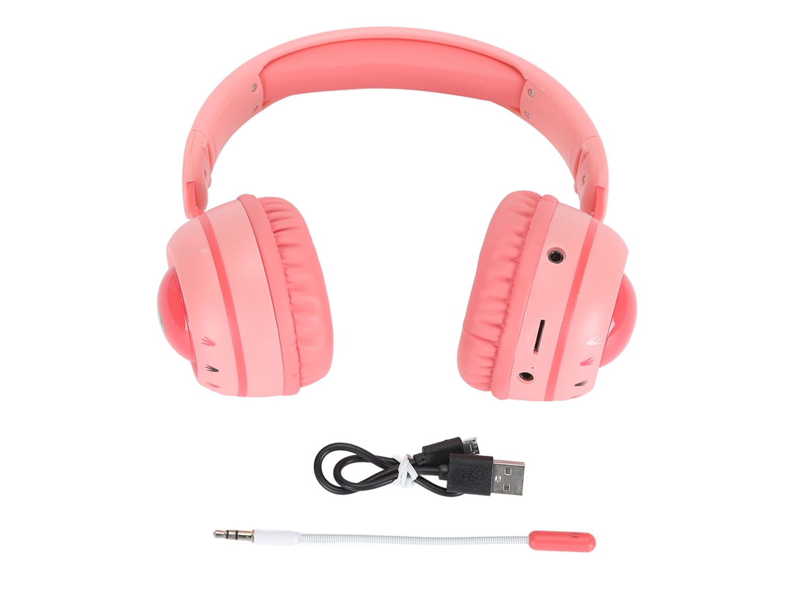 Fones de Ouvido Bluetooth para crianças com luz RGB e som seguro EOOCOO