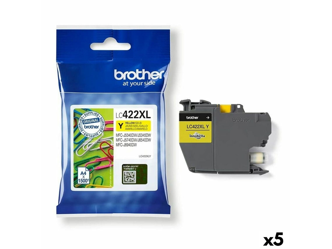 Tinteiro de Tinta Original BROTHER MFCJ5340DW MFCJ5740DW MFCJ6540DW MFCJ6940DW (Amarelo - Brother)