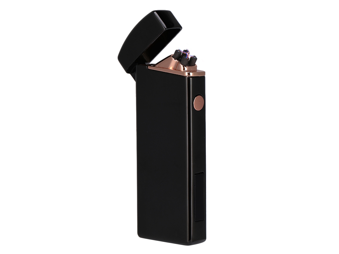 Isqueiro Usb De Exibição De Energia Preto