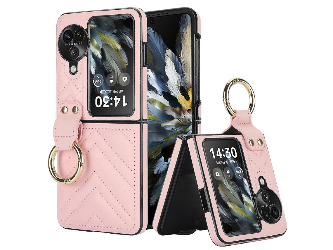 Capa De Celular Com Suporte De Anel De Tpu Híbrido Em Formato De V Para Oppo Find N3 Flip
