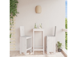 Vidaxl Cadeiras De Bar 2 Pcs 40x42x120 Cm Pinho Maciço Branco