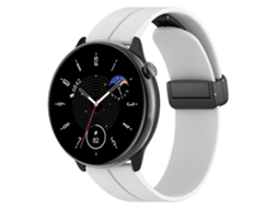 Pulseira De Silicone Preta Com Fecho Magnético Dobrável Para Amazfit Gtr Mini
