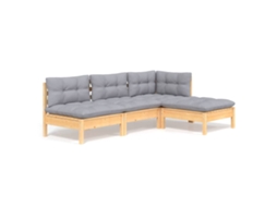 Garden Lounge Set, Garden Lounge Sets Vidaxl Cinzeto Madeira De Pinho (n/a)