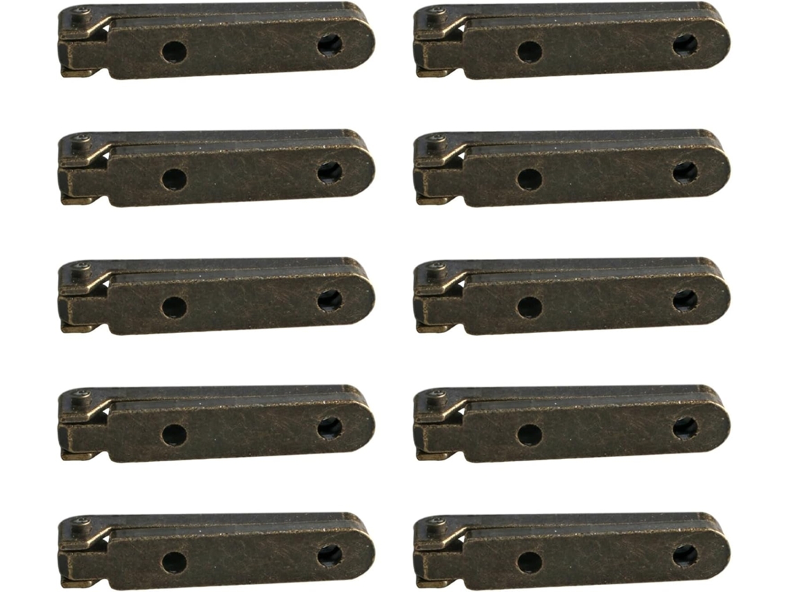 Pacote Com 10 Dobradiças Pequenas De Liga Zinco Para Portas Armários, 45x30x6mm, Estilo Retrô, Fácil Instalação