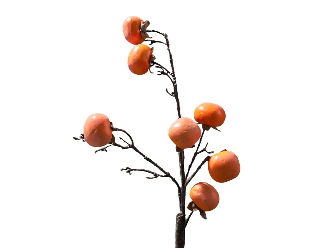 Frutas Artificial Pêssego Laranja Penduráveis Efeito Fosco 7