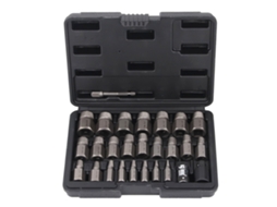 Kit De Extatores De Parafusos E Porcas Desgastados, 26 Peças, Conector De 3/8 Polegada, Conjunto De Sockets Para Parafusos Arredondados