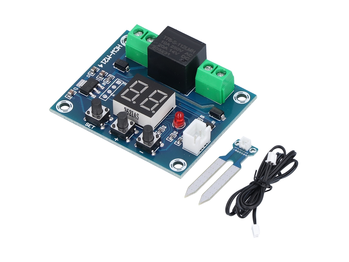 Módulo Controlador De Umidade Hcw-m214 Sensor Digital De Solo 12v Para Sistema De Rega Automática