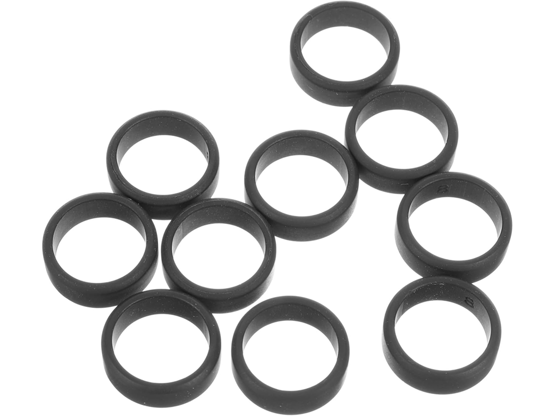 Conjunto De 10 Anéis De Silicone Macios E Resistentes A Arranhões Para Homens, Anéis Pretos Confortáveis.