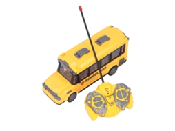 Mali brinquedo Ônibus Escolar Controle Remoto 1/30 Luzes Frente Trás Plástico para Crianças Acima de 3 Anos