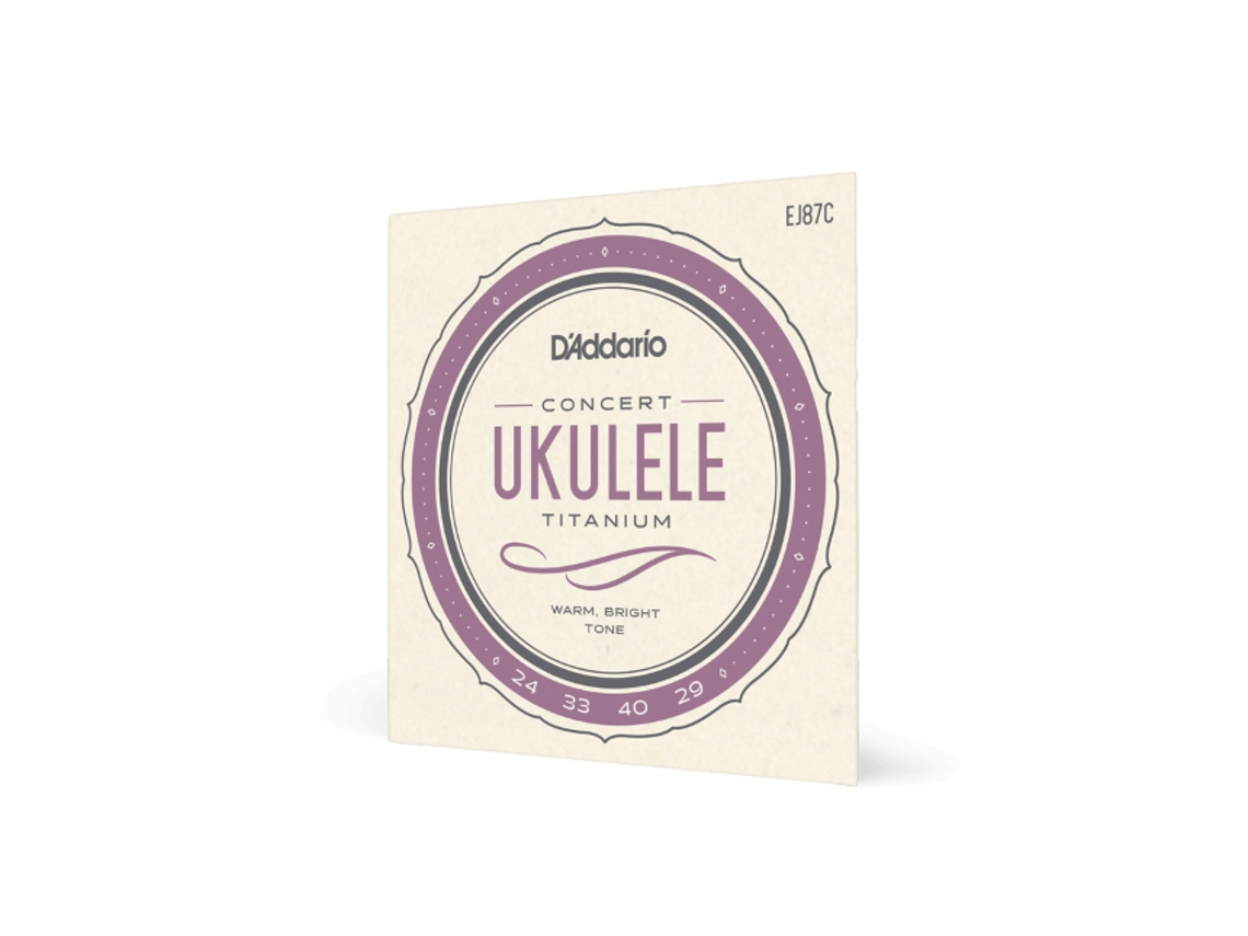 D'Addario Ej87C Titanium Ukulele Strings Concert