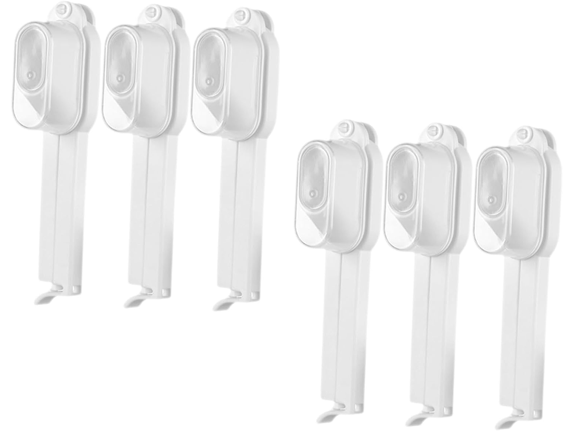 Conjunto de 6 pinos para sacos de alimentos com bico dosador, pinos herméticos multiuso para cozinhar, Ideais