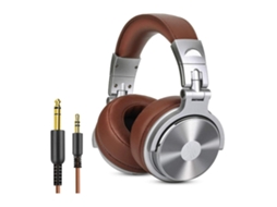 Fone Jogos Fio Hi-fi 50mm Neodímio Drivers 1/4-3.5mm Marrom