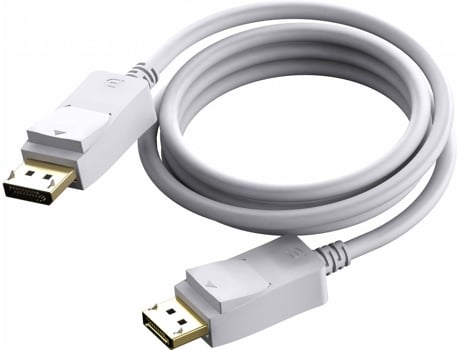 Professional INSTALLATION-GRADE Displayport Cabo - Version 1.2 4K - Gold Connectors - Supports 1 Mbps Bidirectional AUX Channel AND Hotplug - DP (M) to DP (M) - Outer Diameter 7.3 MM - 28 AWG - 1 M - White