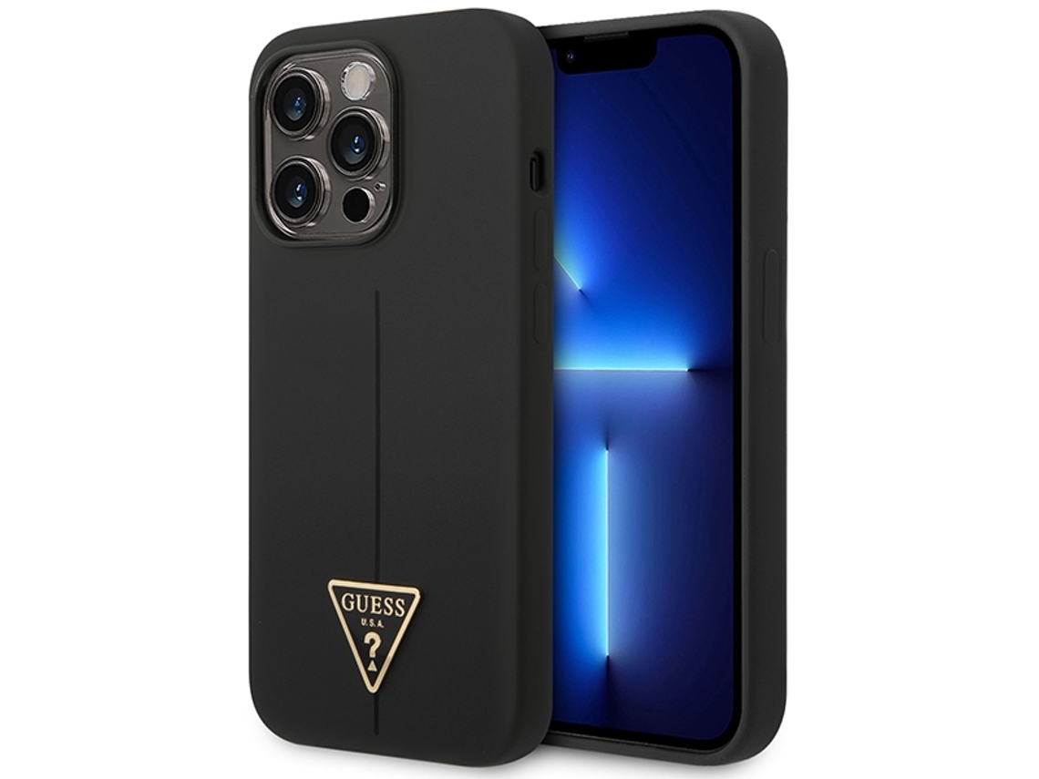 Capa Guess Para Apple Iphone 14 Pro 6 1 Triângulo Rígido De Silicone