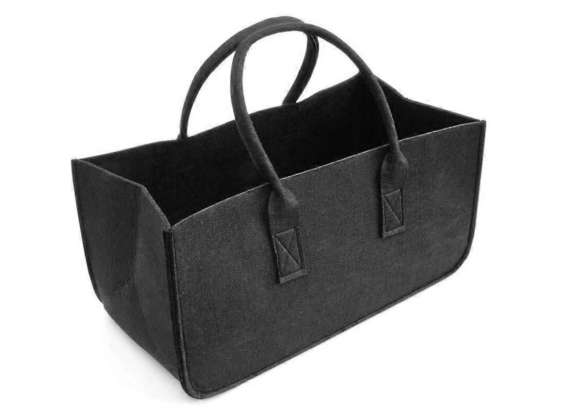 Cesto Dobrável de Feltro para Lenha Bolsa para Lareira e Lenha Cesto Versátil para Compras e Lazer GOKOCO (1 Peça)