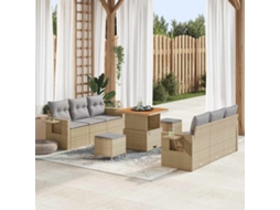Vidaxl Conjunto De Sofá De Jardim 9 Unid. 6-número De Lugares