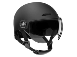Capacete de Ciclismo, Capacete de Skate e Capacete de Motocicleta Unissex, Modelo 3c 310, Preto, com Viseira Solar Fumê. TAISHENGDA