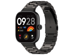 Bracelete para Xiaomi Band 9 Pro / 8 Pro / Redmi Watch 6 / 5 Liga de Titânio com Fivela Plana e Três Contas XIAOMOYU