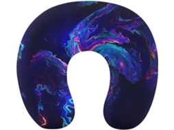 Almofada de Viag com Grafite Abstrato, Espuma Viscoelástica para Apoio do Pescoço, Acessórios, Confortável em