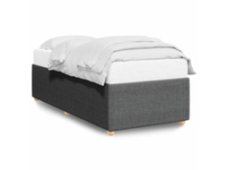 Estrutura de Cama Sem Colchão Tecido Cinzento escuro MAISON EXCLUSIVE (80x200 cm)