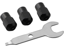 Conjunto De 3 Porcas Mandril Para Mini E Rosca M8 X 0,75 Mm, Com Chave Reserva