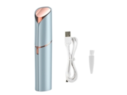 2026 depilador Eléctrico Facial para Mulher em Forma de Lápis de Labios Portátil com Carregamento Usb, Depilador Corporal Azul