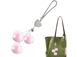 Decoração de coração para carro - Decoração de coração com pompom