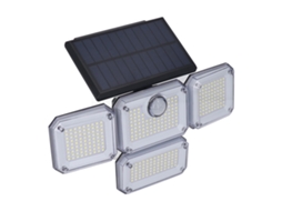 Lâmpada Solar Externa De Rua Com 4 Cabeças Flexíveis