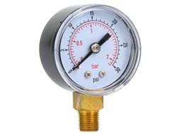 Laxiscreed Manómetro Mecânico Para Ar, Óleo E Água, Conexão Inferior 1/8" Bspt