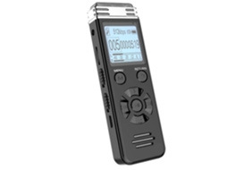Gravador De Voz Digital 64g Com Cartão Sd Dispositivo De Gravação De Áudio Para Palestras E Reuniões Com Microfone Externo, Preto Yizhood