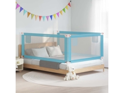 Vidaxl Barra De Segurança P/ Cama Infantil Tecido 200x25 Cm Azul