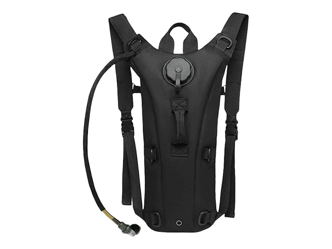 Mochila Tática De Hidratação Com Reservatório De Água De 3l, Sistema Molle, Ideal Para Caminhadas, Ciclismo E Corrida. Cor: Preta.