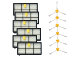 3 escovas laterais e filtros hepa substituição para irobot roomba 800 900 série 805 860 870 871 880 890 960 980 vácuo robótico (