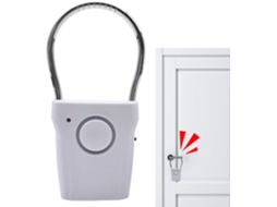 Alarme portátil com sensor de porta e sistema antifurto para maior segurança.