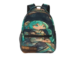 Mochila Hatsune Miku H285 Para Escola E Trabalho, Leve E À Prova Dágua, Mochila Estilosa Para Estudantes E Adultos J285 Olysi Shop