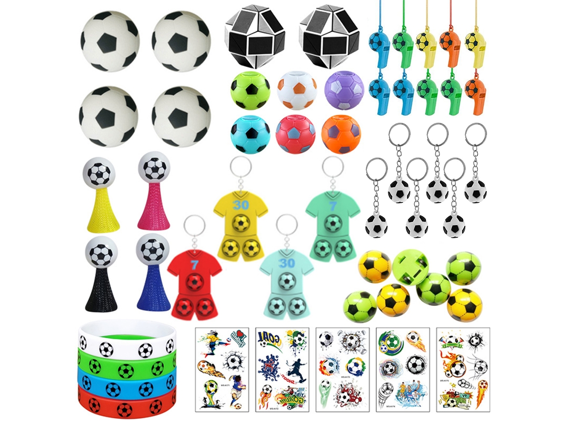 Mali conjunto de 51 Peças Brinquedos Futebol 2022 Giros Cópias Chaveiros Braceletes Acessórios Torcida