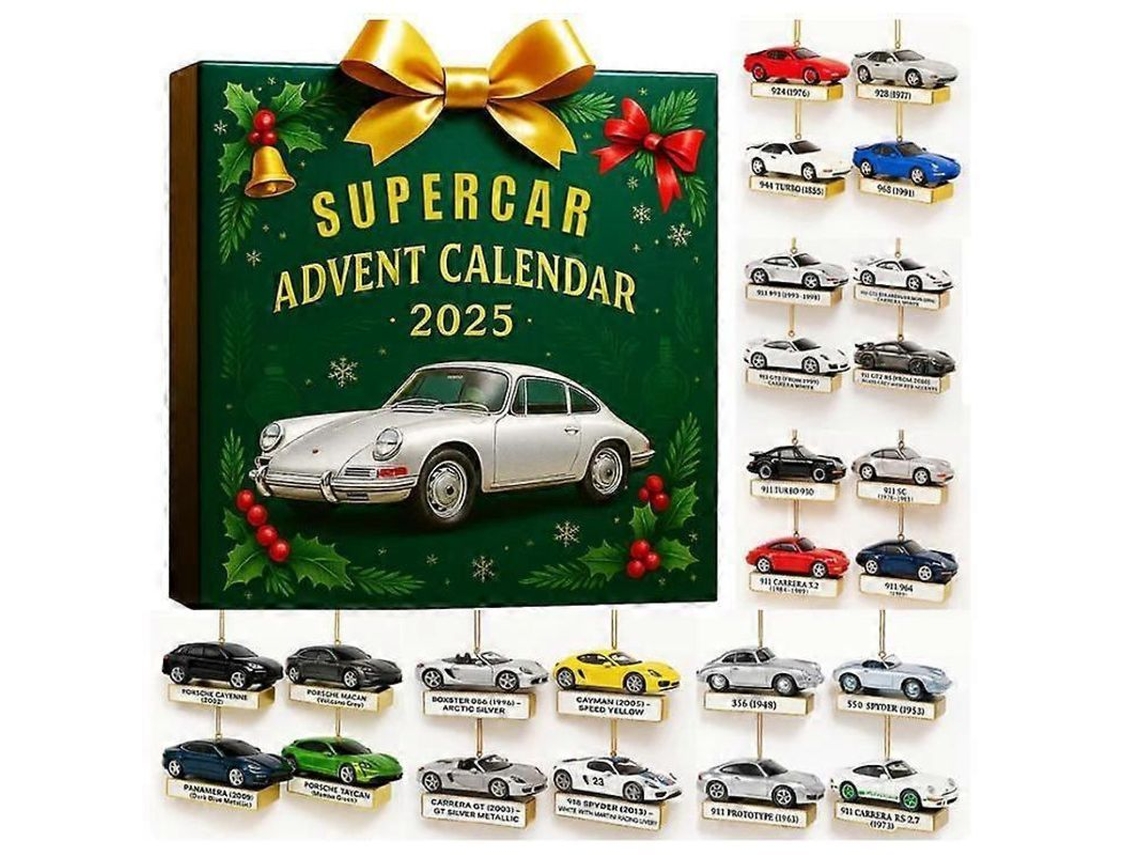 Calendário de Aventura Supercar Caixa Surpresa Decoração de Natal com Marca