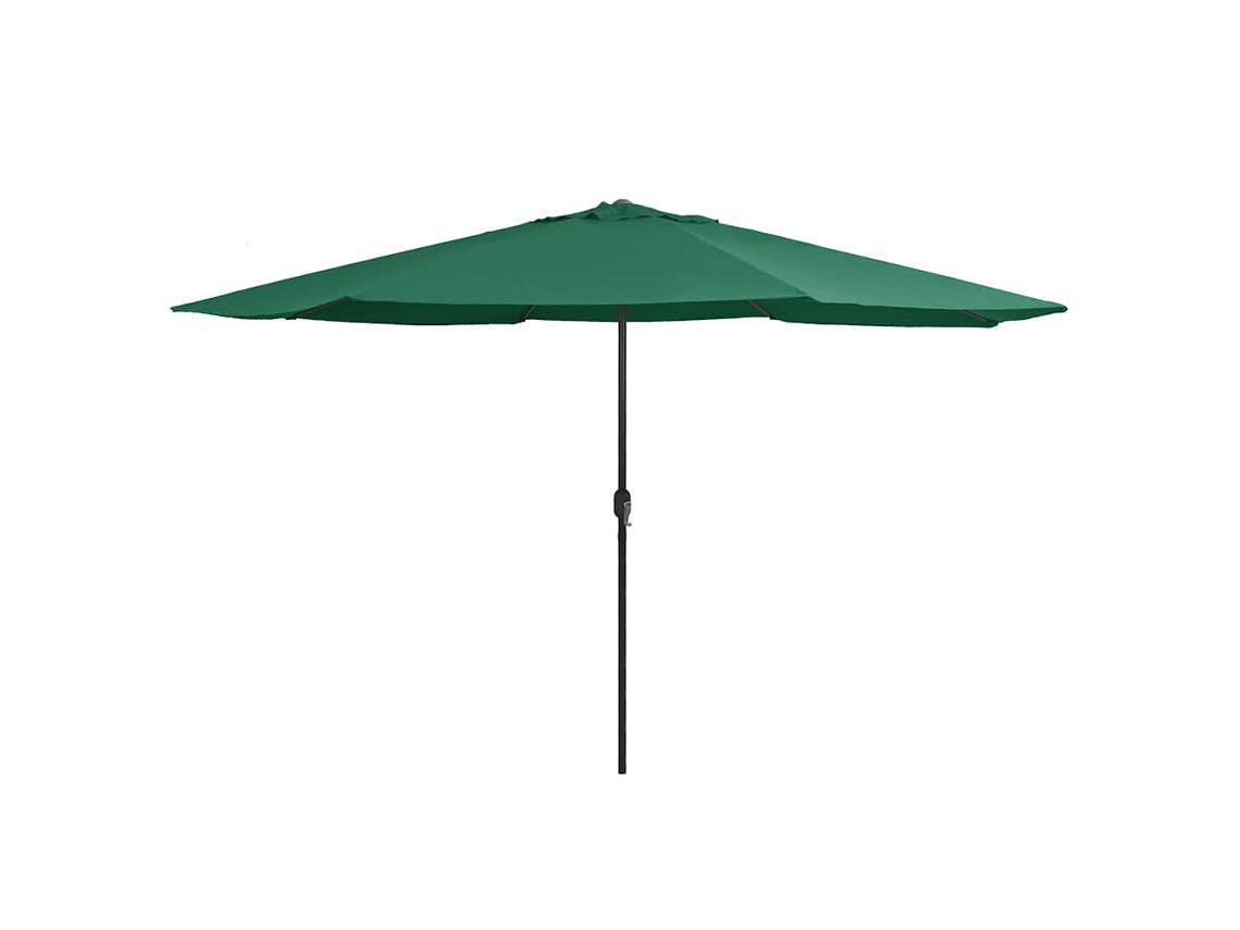 Vidaxl Guarda-sol De Jardim Com Poste De Metal 390 Cm Verde