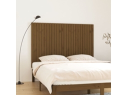 Cabeceira De Paredepainel De Cabeceira 166x3x110 Cm Pinho Maciço Castanho Mel Lovely Home