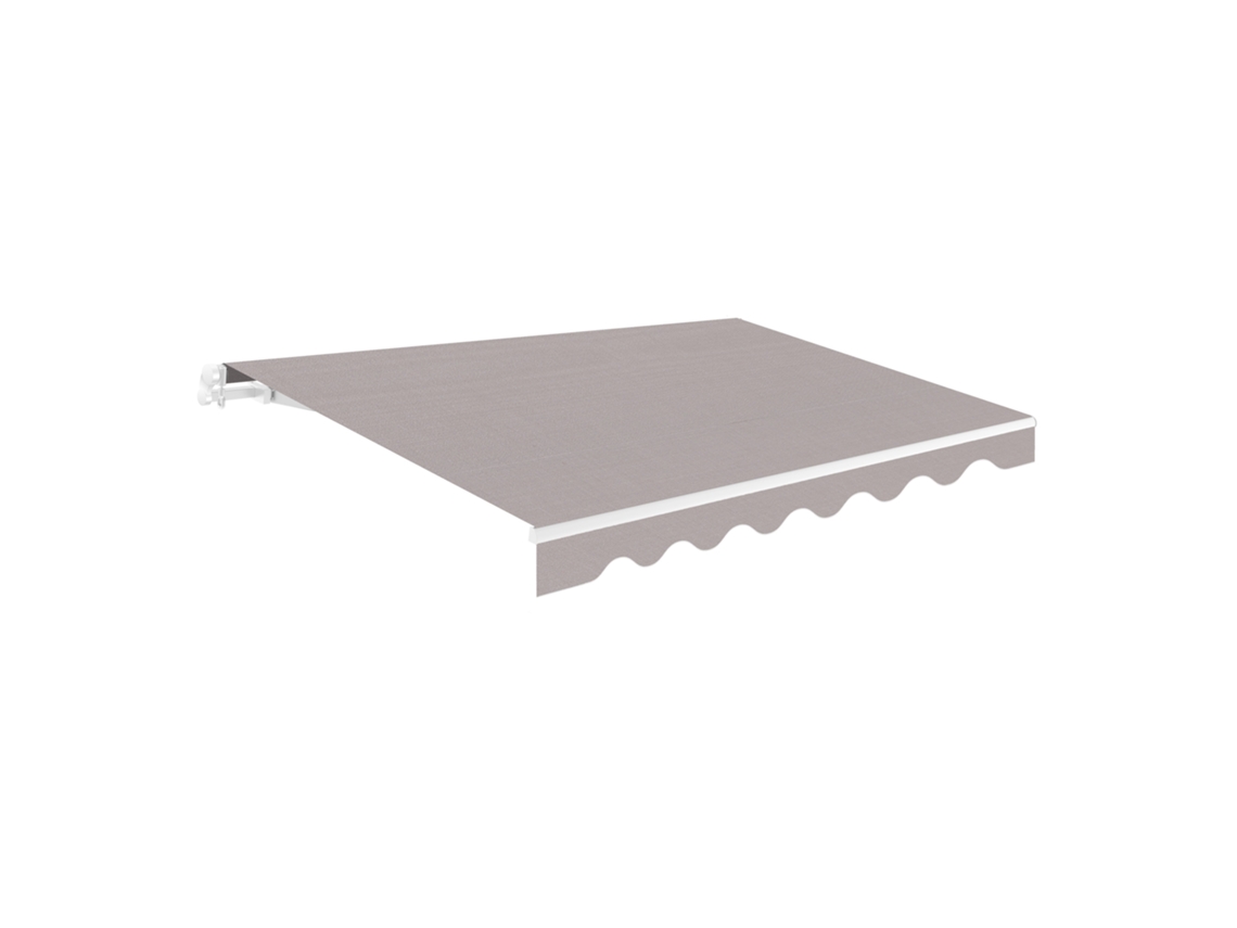Lona para Toldo WASABI 2,5x2m, poliéster 280G/m², cinza, com faldão ondulado