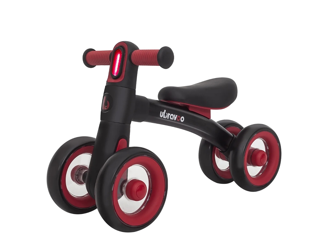 Bicicleta De Equilíbrio Deslizante, Farol De 3 Modos, 4 Rodas Silenciosas,vermelho Preto Oem