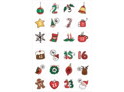 2x Presente De Natal 24 Adesivos Decorativos Digitais Coloridos Para Envelope De Presente De Natal Hengjian